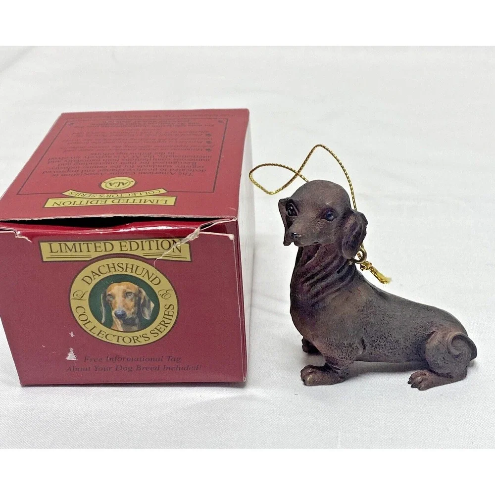 American Canine Assoc Dachshund Limited Edition Christmas Dog Ornament 2 1/2